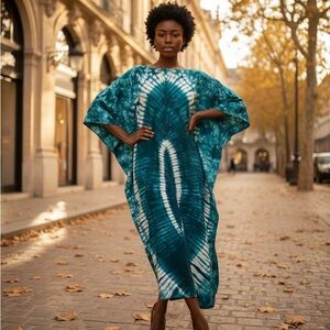 Handcrafted Tie Dye kimono Style Dress